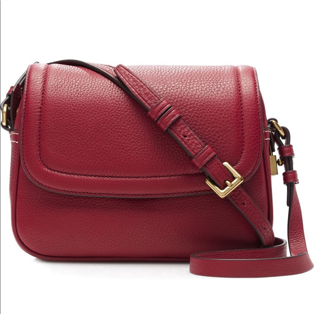 J. Crew Signet Flap Crossbody Bag in Red